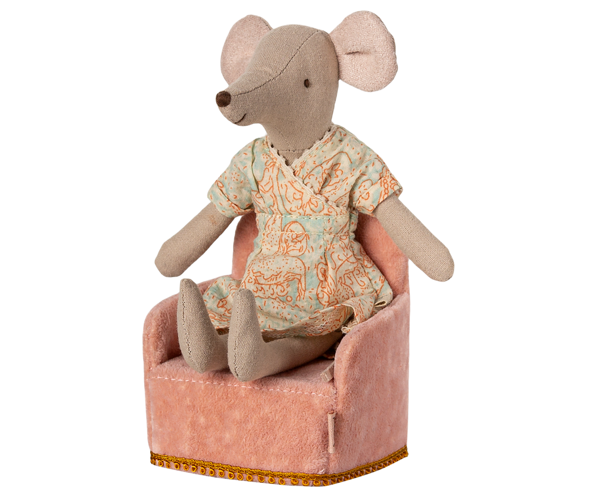 Maileg Folding Chair, Mouse - Rose