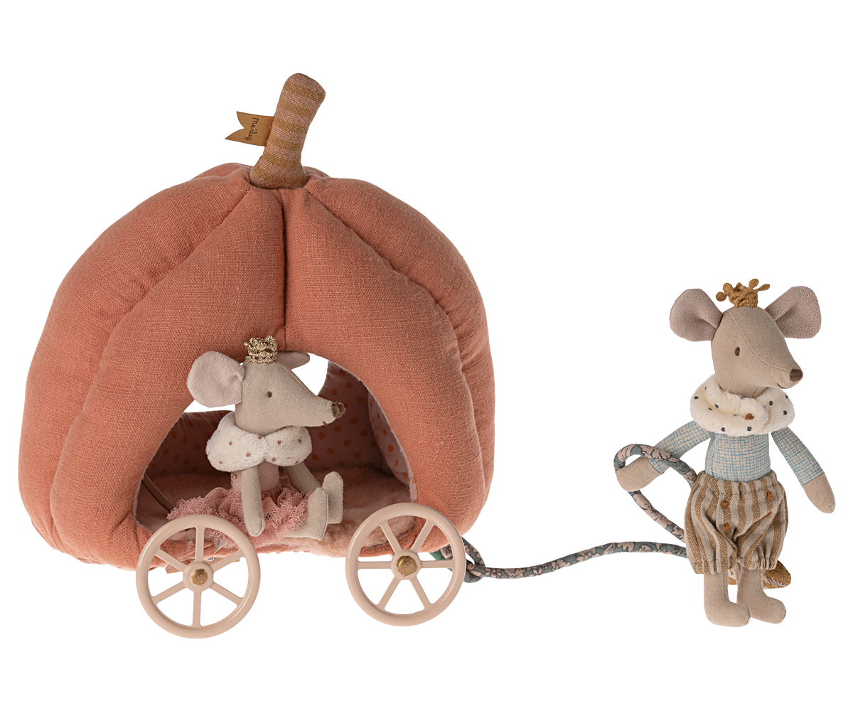 Maileg Pumpkin Carriage, Mouse