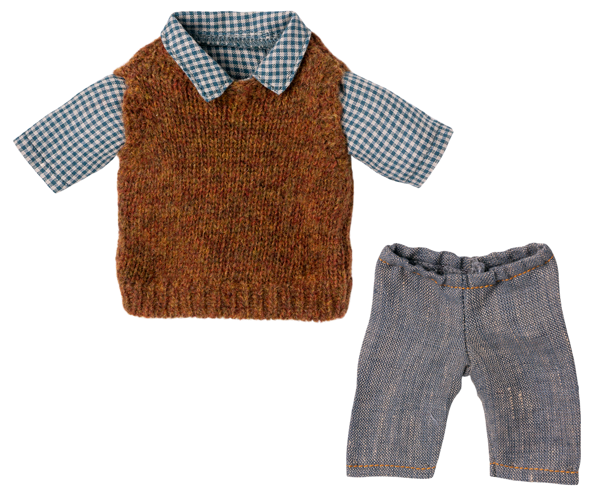 Maileg Shirt, Slipover and Pants for Teddy Dad