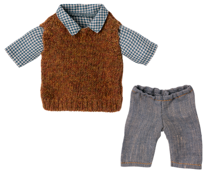 Maileg Shirt, Slipover and Pants for Teddy Dad