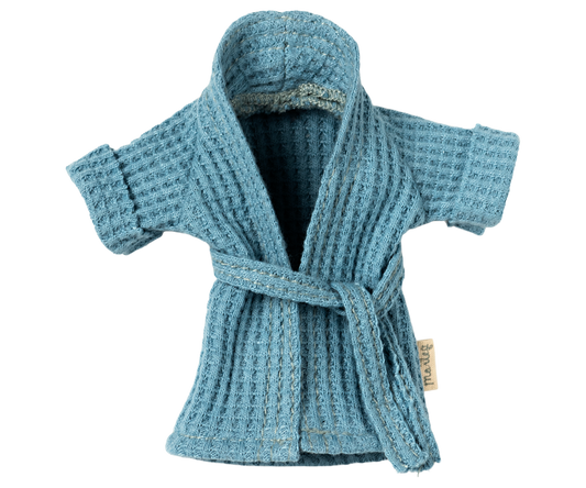 Maileg Bathrobe, Dad Mouse - Dusty Blue