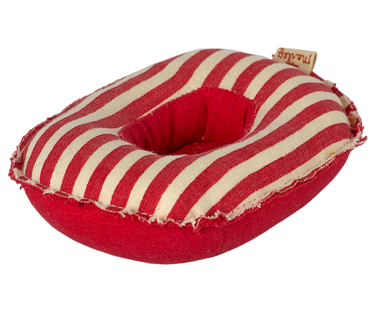 Maileg Rubber Boat, Small Mouse - Red Stripe